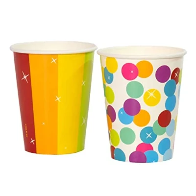 Immagine di Folat Bicchieri Rainbow Bday 250ml 6 Pezzi, Multicolore, 65821