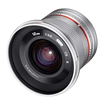 Immagine di Lente F2.0 12mm Samyang con messa a fuoco manuale per Fuji X Silver