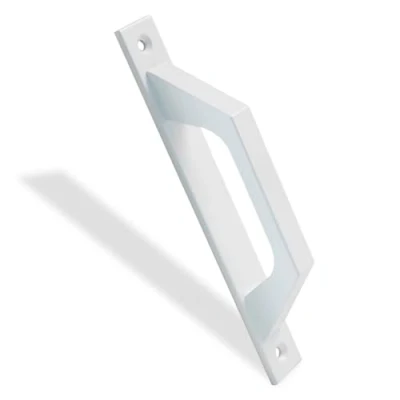 Immagine di Amig Maniglia per Porta Scorrevole Realizzato in alluminio Piatto Rettangolare Porte di passaggio o scorrevoli 198x25x40 mm Include viti Bianco