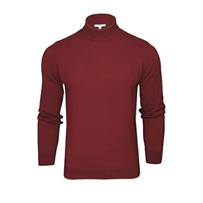 Immagine di Xact Maglione da Uomo in Cotone a Collo Alto (Burgundy) XL