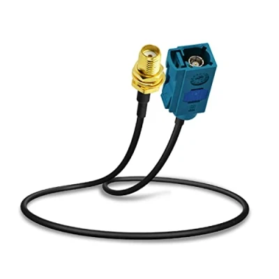 Immagine di Bingfu Fakra Z Female to SMA Vehicle Antenna Adapter Cable 30cm for Car Stereo Android Head Unit GPS Navigation FM AM Radio Sirius XM Satellite 4G LTE Telematics Bluetooth Module