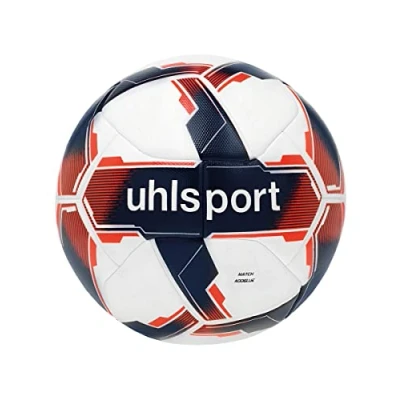 Immagine di uhlsport Match Addglue Calcio, Taglia: 5, Weiß marine fluo rot