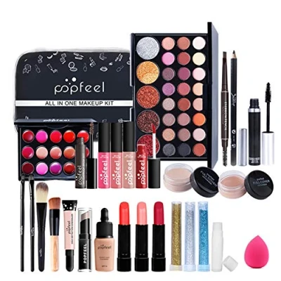 Immagine di CHSEEA Kit per il Trucco Completo, Set di Trucchi Trousse Cosmetics Tavolozza Palette Ombretti Make Up Occhi, Viso e Labbra Valigia Idea Regalo #5