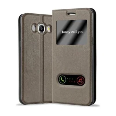 Immagine di Cadorabo Custodia Libro per Samsung Galaxy J5 2016 in BRUNO PIETRA con Funzione Stand e Chiusura Magnetica Portafoglio Cover Case Wallet Book Etui Protezione