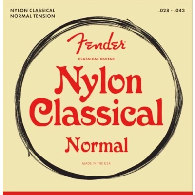 Immagine di Fender Nylon Guitar Strings, 100 Clear/Silver, Tie End, Gauges .028 .043, (6)