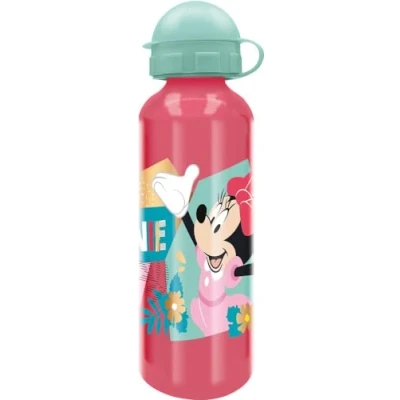Immagine di Disney Borraccia rosa per bambine in alluminio Minnie Topolina 530 ml con beccuccio e tappo di sicurezza