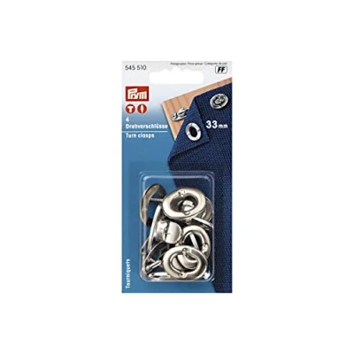 Immagine di Prym Rondelle rotanti 33 mm Argento, Turn Clasp Unisex Adulto, Silver, One Size