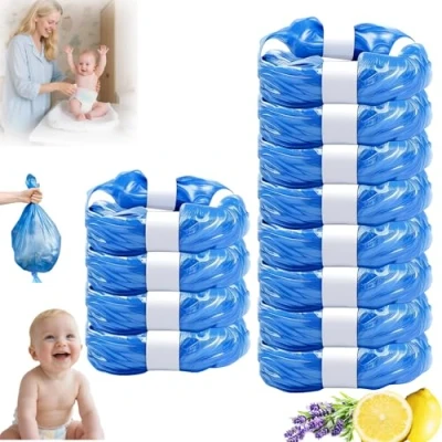 Immagine di 12 Pezzi Ricariche Mangiapannolini, Sacchetti Mangiapannolini Antiodore Inodore Addensata Compatibili con Maialino Foppapedretti Tommee Tippee Twist &amp; Click Simplee Tec Litter Locker