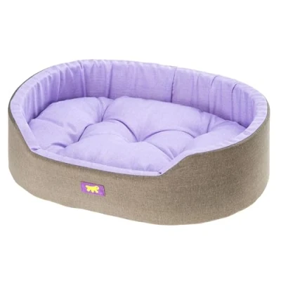 Immagine di Ferplast Cuccia Cane Interno Dandy Cuscino Rimovibile, Lavabile, Rivestimento in Cotone con Soffice imbottitura, ideale anche come Gatto, 55 x 41 h 15 cm, Lilla
