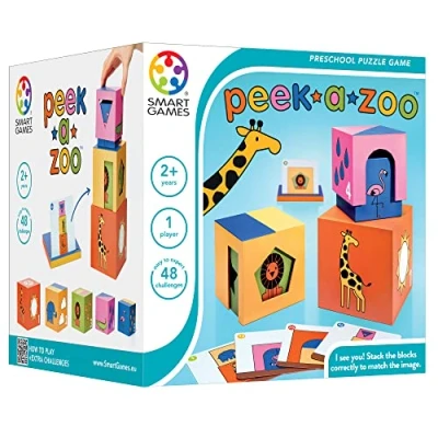 Immagine di Smart Games Peek A Zoo Brainstorming educativo Gioco strategico multilivello e sviluppo di abilità per bambini in età prescolare 2 anni oltre 1 giocatore Multilingue 524632.