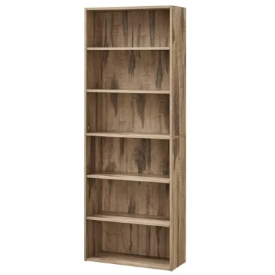 Immagine di VASAGLE Scaffale a 6 Ripiani, Libreria, Scaffalatura Portaoggetti, Organizzatore con Scomparti, Ripiani Aperti e Regolabili, per Soggiorno, Ufficio, Camera da Letto, Marrone Cammello LBC166T50