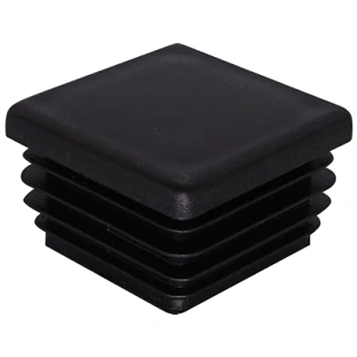 Immagine di SKIR&#039;CO tappi quadrati in plastica, 35 x mm, per tubi opachi, inserti quadrati, pali recinzioni, colore nero RAL 9005, 20 pezzi