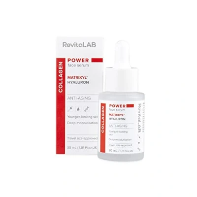 Immagine di RevitaLAB Power Face Serum with Collagen and Matrixyl ™ Un prodotto concentrato, appositamente formulato per fornire un&#039;efficace cura della pelle contro i segni dell&#039;invecchiamento
