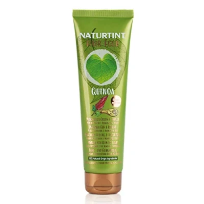 Immagine di Naturtint Hair Food Maschera Quinoa Prolunga l&#039;Intensità, Lucentezza e Durata +20% di Fissaggio del Colore Specifica per Capelli Colorati 99% Ingredienti Naturali Metodo Curly 150ml