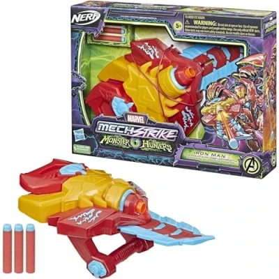 Immagine di Marvel Avengers Mech Strike Monster Hunters Lanciatore Spada di Iron Man Giocattolo per Bambini dai 5 Anni in su, Multicolore, One Size, F4378