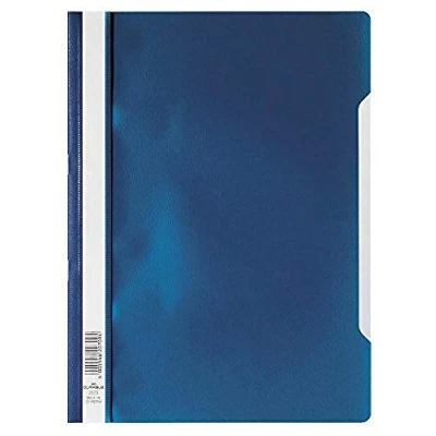 Immagine di Durable 252307 Cartellina ad Aghi Clear View, per Documenti Formato A4 Perforati, Blu, Confezione da 25 Pezzi, Pezzi