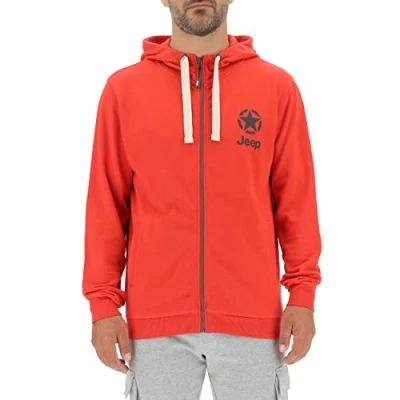 Immagine di JEEP O102572 R699 Felpa con Cappuccio E Zip Piccola Stampa Star&amp;JEEP J22W Uomo Mars Red/Black M