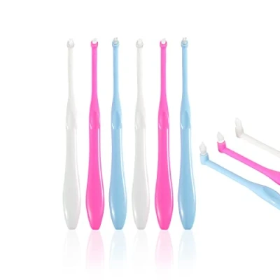 Immagine di TSHAOUN 6 Pezzi Spazzolino Tuft da denti speciale angolato, Conico di Saggezza, setole morbide, ciuffo appuntito,Spazzolino (6 Pieces)