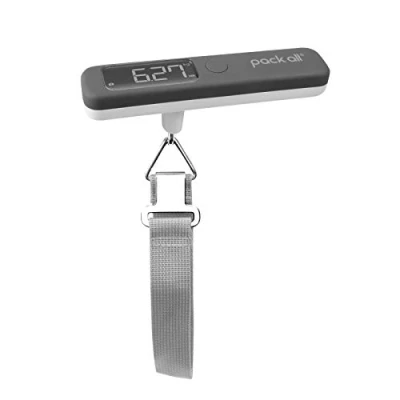 Immagine di Pack all Bilancia digitale per bagagli, da viaggio con display LCD retroilluminato, 49,9 kg, batteria inclusa