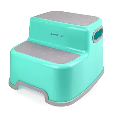 Immagine di Chairlin Sgabello bambini, a due gradini per Gradino Scaletta Bambini in Bagno, Sedile Addestramento WC, Antiscivolo con 2 Scalini