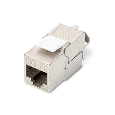 Immagine di DIGITUS Modulo Keystone Cat 6A schermato 2 pezzi Jack RJ45 500 MHz 10GBase T AWG 26 22 Progettabile Con fascetta Montaggio senza attrezzi