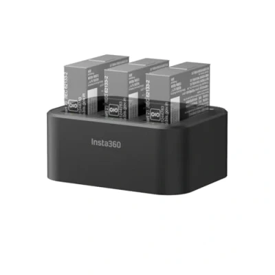 Immagine di Insta360 Hub di Ricarica Rapida, Fino a 3 Batterie Contemporaneamente, Compatibile con Ace, Ace Pro, Pro 2, Nero
