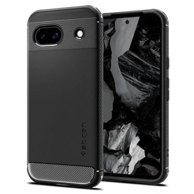 Immagine di Spigen Rugged Armor TPU Back Cover Nero Google Pixel 8a