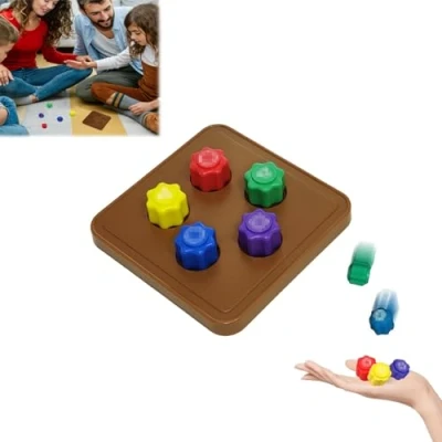 Immagine di Gxlaihly Gioco tradizionale coreano, Gonggi Korean Game, set di ciottoli Jack Stone, Stone Pebbles Set, per allenamento coordinazione, bambini e adulti (5Pcs+1Base)
