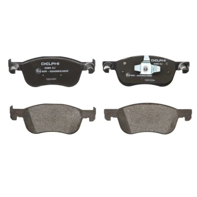 Immagine di DELPHI LP3365 Kit pastiglie freno Non predisposto per contatto segnalazione usura con lamierino anticigolío senza accessori FORD: FIESTA 7