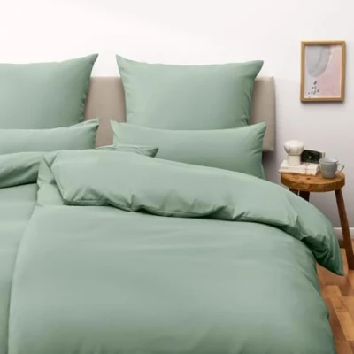 Immagine di Blumtal Copripiumino Singolo 135x200 e 1 Federa 50x80 Set di Lenzuola in microfibra extra morbida certificata Oeko Tex 2 pezzi Verde Chiaro