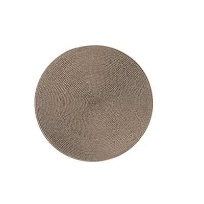 Immagine di Excelsa Round Set 6 Tovagliette Rotonde, Plastica PP, Cm. 36 (Grigio)