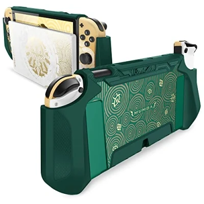 Immagine di Mumba Custodia Dockable per Nintendo Switch OLED 2021, [Blade Serie] Accessori Cover Protettiva Grip TPU Compatibile Con e Joy Controller (Verde)