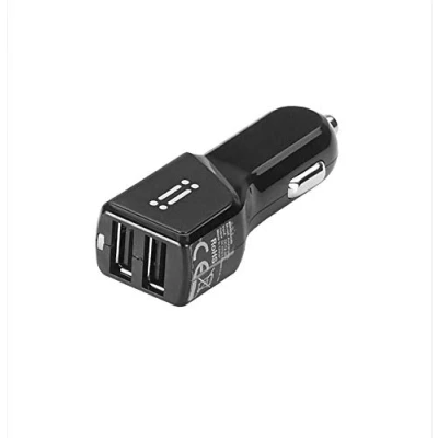 Immagine di aiino Caricatore da Auto 2 Porte USB 4.8A, USB, Universale, Compatibile con iPhone X/8/7/6, iPad, Samsung S9/S8/S7, Huawei, Honor Nero