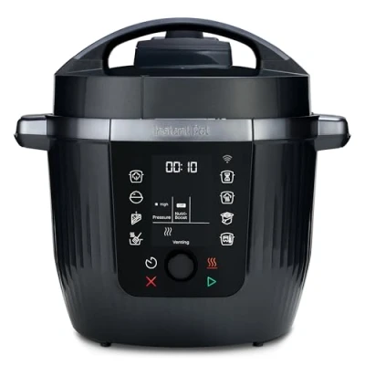 Immagine di Instant Pot Pro multicooker 10 in 1 da 5,7L, nero. cuoce a pressione, cottura lenta, cuociriso, rosola, prepara yogurt, scalda, vapore, sous vide, forno, funzione NutriBoost