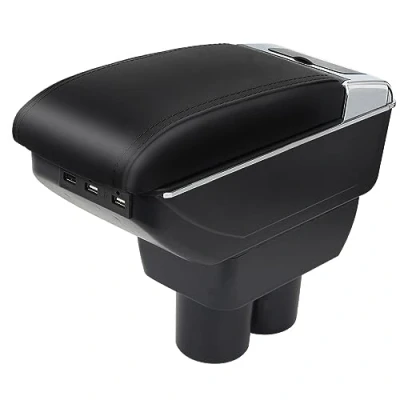 Immagine di Per Jimny 2007 2018 Scatola Braccioli Doppio Strato Console di Stoccaggio con Portabicchieri