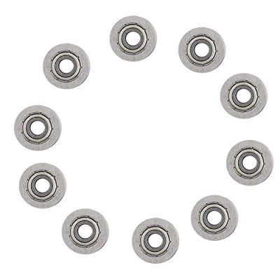 Immagine di Cuscinetti a sfera profondi della scanalatura, 10 pz U624Zz Puleggia di guida del cuscinetto sfere scanalatura U, per il sistema movimento lineare ferrovia (4 * 13 7Mm)