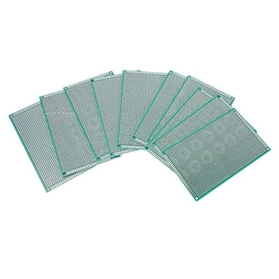 Immagine di Scheda prototipo a doppia faccia 10 pezzi, 9x15cm circuito stampato PCB anti invecchiamento universale saldabile per esperimento elettrico