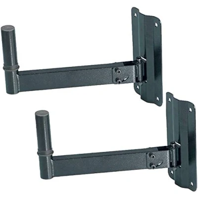 Immagine di PROEL KP560 Coppia di Supporti in robusto acciaio tubolare a parete per casse audio, monitor diffusori Nero Opaco