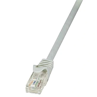 Immagine di LogiLink CP2072U RJ45 cavo di rete, patch CAT 6 U/UTP 5.00 m Grigio con protezione 1 pz.