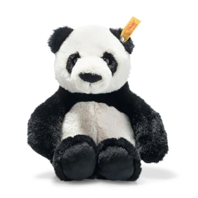Immagine di Steiff 75650 Soft Cuddly Friends Ming Panda, 27 cm, morbido e lavabile (075650), bianco/nero, cm