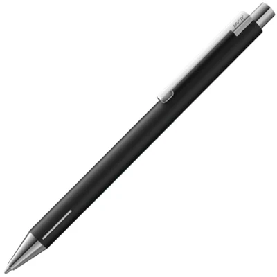 Immagine di Lamy econ Penna a sfera 240, in acciaio inox, con clip curva, colore: nero opaco e nero, tratto M 16