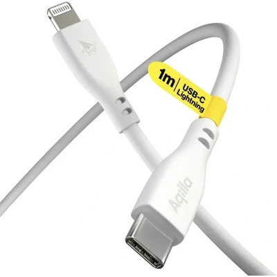 Immagine di Aqiila Cavo USB C 2.0 Connettore Apple Lightning 1 m Bianco AQCBPBIC3SI836