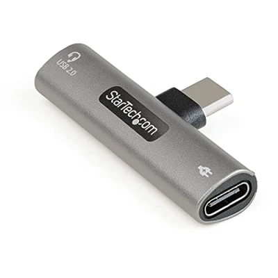 Immagine di StarTech.com Adattatore audio e di carica USB C con porta per cuffie/auricolari. Caricabatterie Type C, PD 60W (CDP2CAPDM)