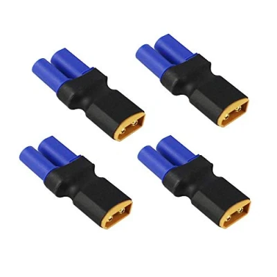 Immagine di Yowoo 4 Pezzi Adattatore connettore Maschio XT60 a Femmina EC5 Nessun Cavo per Batteria LiPo RC (da EC5)