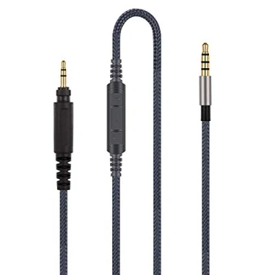 Immagine di Cavo audio di ricambio, compatibile con cuffie SHURE SRH840 SRH940 SRH440 SRH750DJ e Samsung Galaxy Android microfono in linea controllo remoto del volume