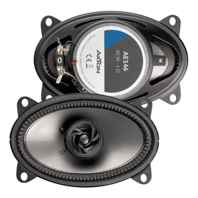 Immagine di AE146 Sistema coassiale a 2 Vie Ovale 4 x 6/10 15 cm, Altoparlanti ovali per Auto Anteriori o Posteriori, Audio da 100 Watt, Adatto Anche Camper, 1 Coppia