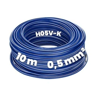 Immagine di Kalitec cavo di cablaggio flessibile in PVC, 10 metri, H05V K, 0,5 mm², singolo da mm2, monofilo