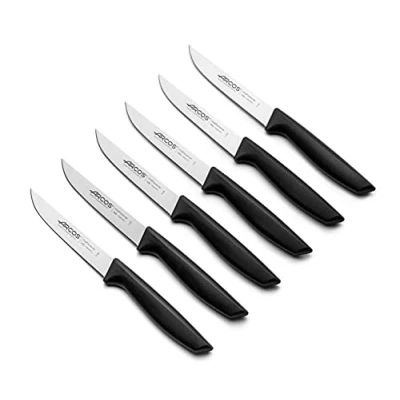 Immagine di Arcos Series Niza Set Coltello Vegetale Lama Nitrum Acciaio Inox 100 mm Manico Polipropilene Colore Nero