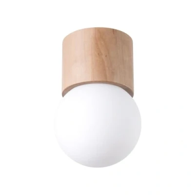 Immagine di SOLLUX LIGHTING Plafoniera Boomo, Ø 12 cm, legno