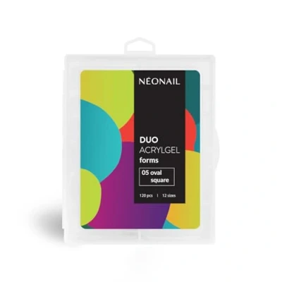 Immagine di NEONAIL Unghie Finte dual form Forme Duo Acrylgel Gel Ricostruzione Kit Tip Nail Doppie Per 05 oval square quadrate